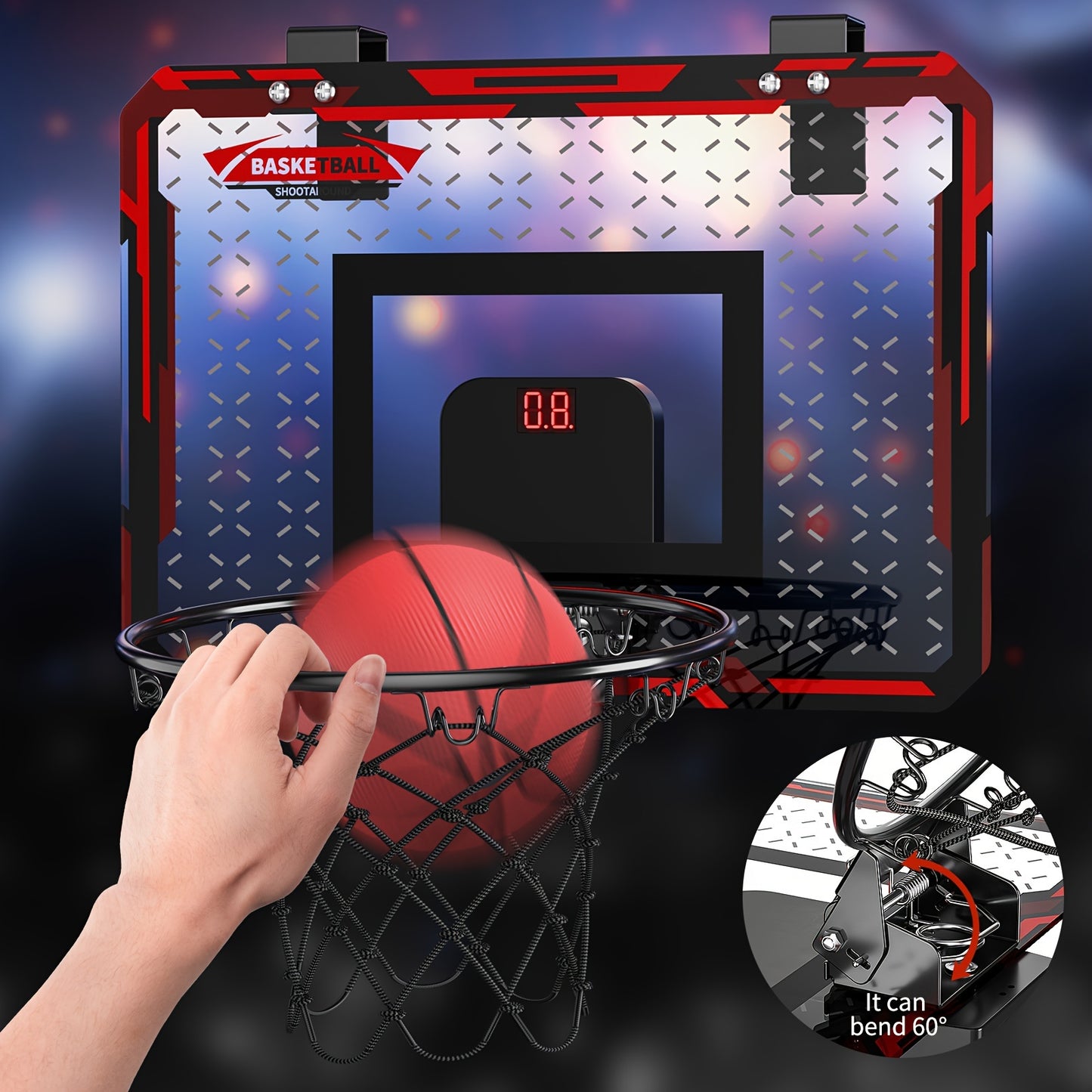 Indoor Basketball Hoop For Kids, Door Room Basketball Hoop, Mini Basketball Hoop With 2 Balls, Basketball Toys sea and beach accessories