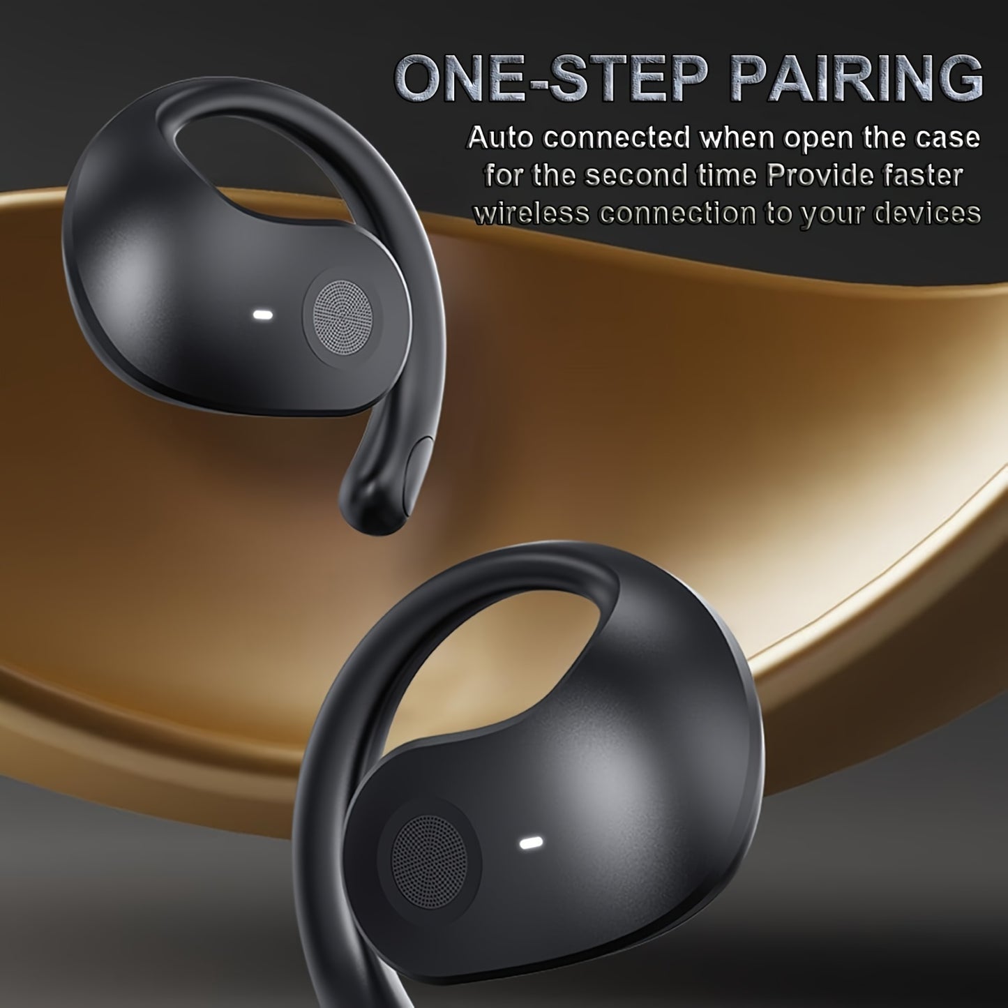 True Wireless Earbuds - Capless Design, V5.3, Touch Button, Hands-free, Low-latency, Low-power, Auto-start, Ergonomic, Dual-connect, Built-in Microphone, Compatible with Android/IOS Smartphones