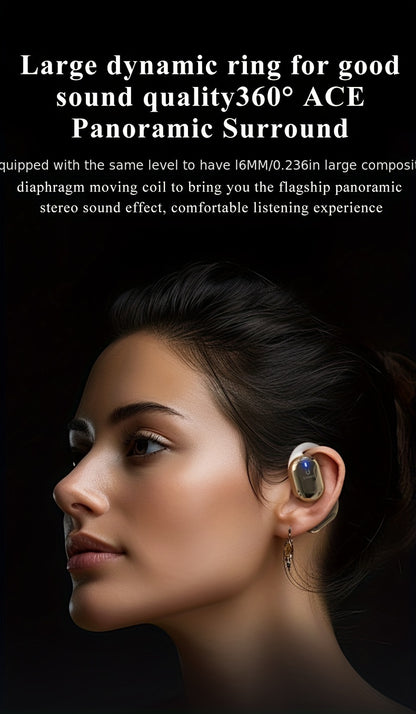 Gionee001True Wireless Earbuds With Mic, TWS In-Ear Headphones With ENC Noise Cancelling Mic, Sport Earhook Headset, Stereo In Ear Headphones With LED Display Charing Case, Wireless Running Sports Earbuds Earhook