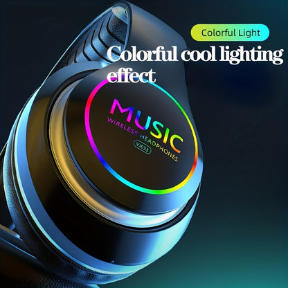 [ Upgraded] Wireless Headphones, Wireless earbuds with Deep Bass, Lightweight Foldable Headphones, for Travel Work Laptop PC Cellphone. Gaming Headset for Wireless, Christmas Present.