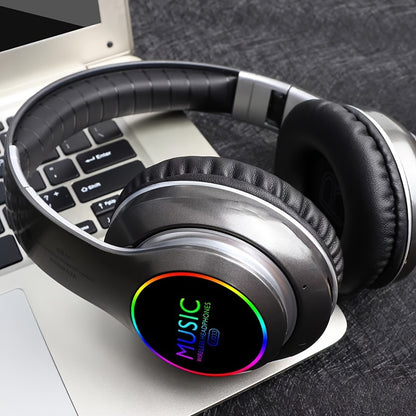 [ Upgraded] Wireless Headphones, Wireless earbuds with Deep Bass, Lightweight Foldable Headphones, for Travel Work Laptop PC Cellphone. Gaming Headset for Wireless, Christmas Present.